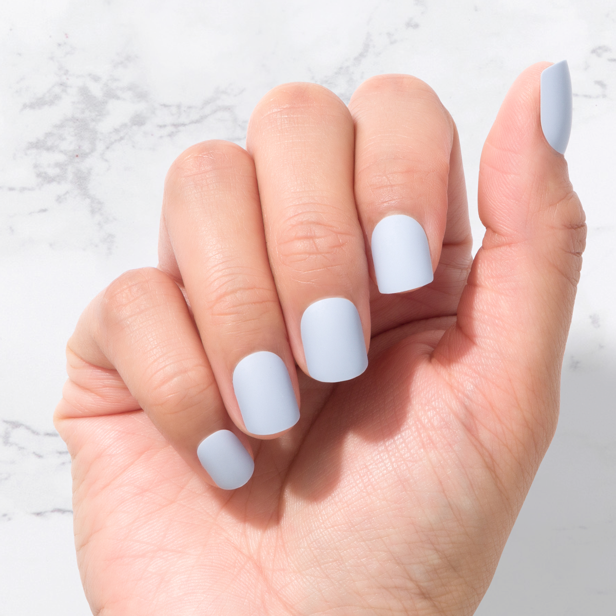 Nachhaltige Nägel – Cambridge Blue (Glasiert) – Eckig