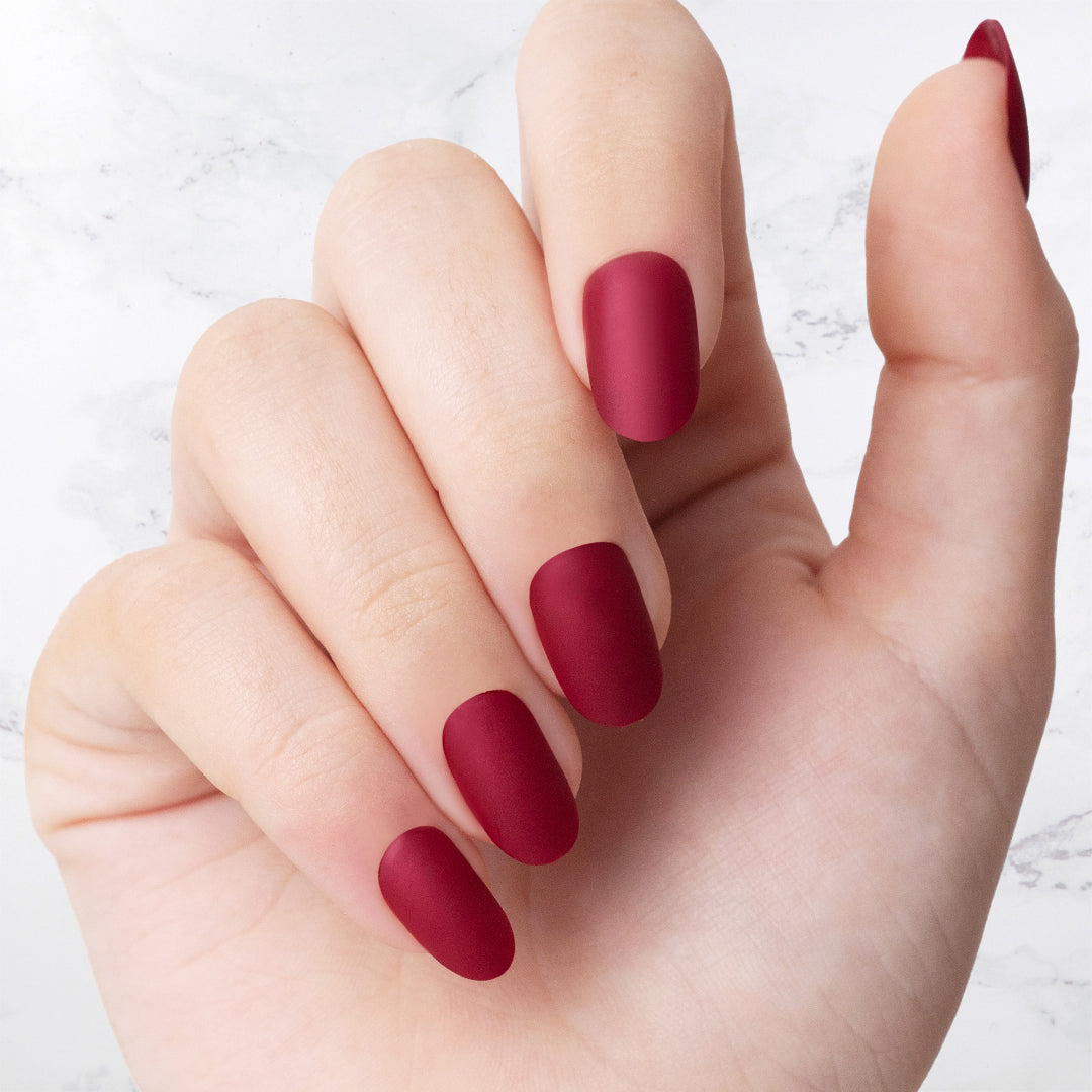 Nachhaltige Nägel – Merlot – Oval