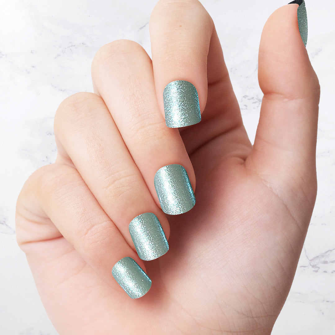 Nachhaltige Nägel – Mint (Glasiert) – Eckig