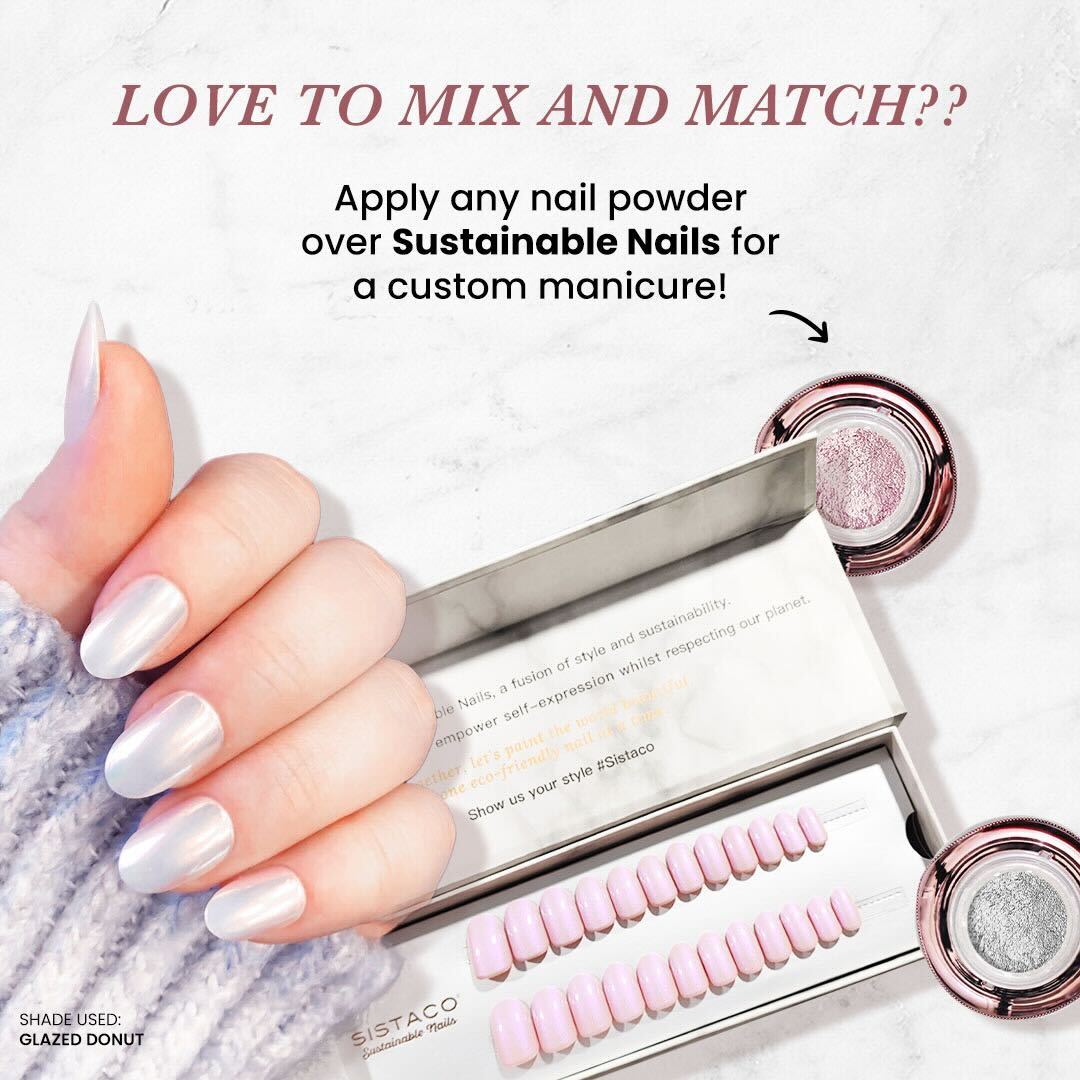 Nachhaltige Nägel – Pink Tint (Matt) – Eckig
