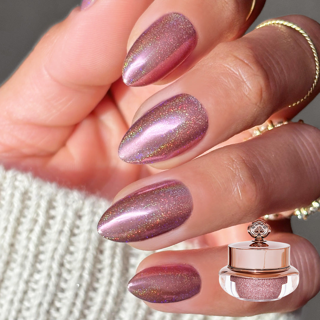 Rose Gold - Holographisch Nagelpuder