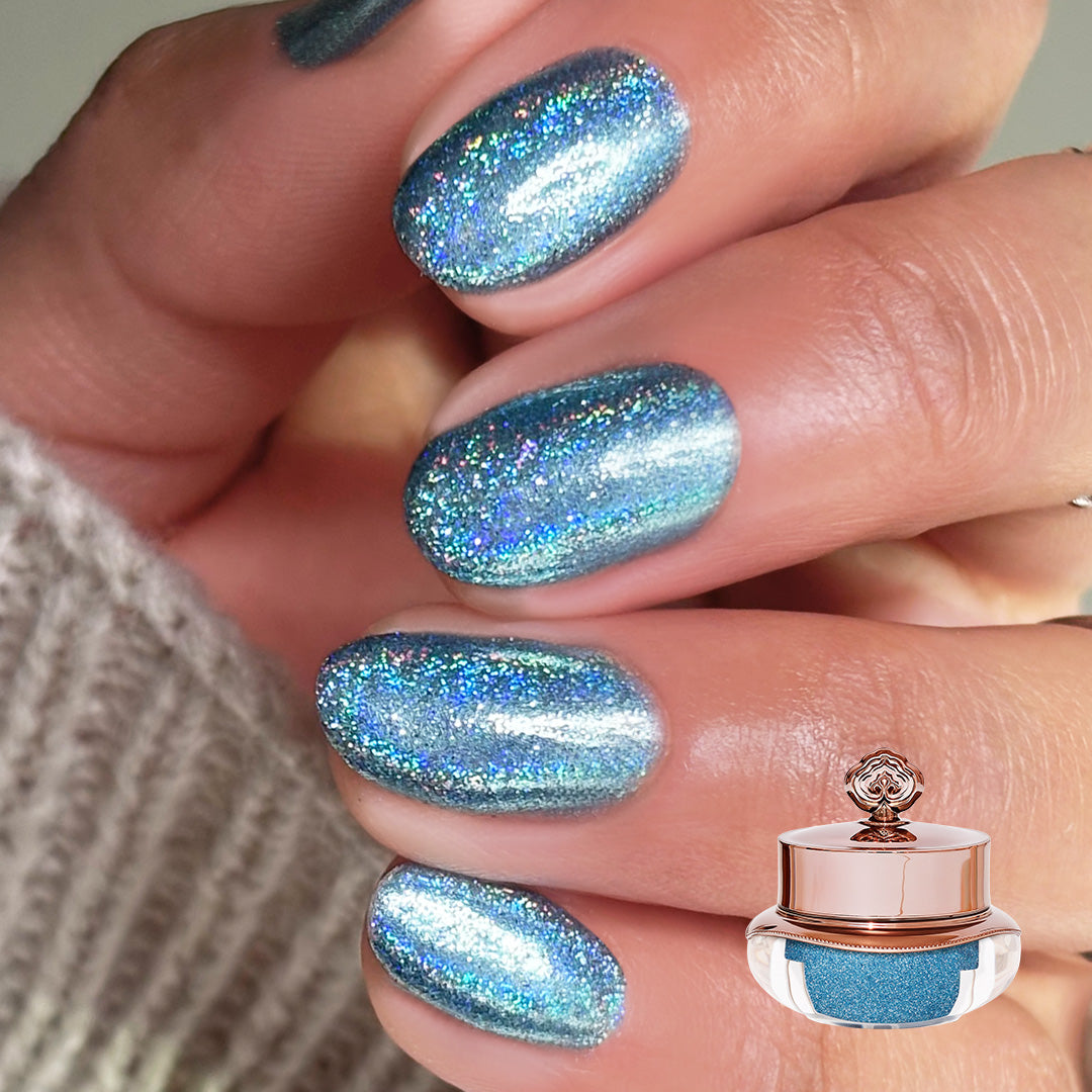 Turquoise - Holografisch Nagelpuder