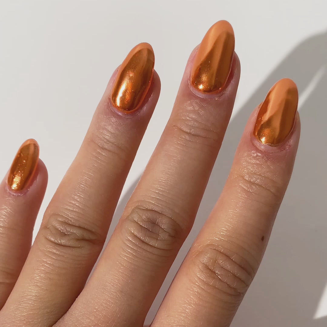 Tangerine - Metallisch Nagelpuder