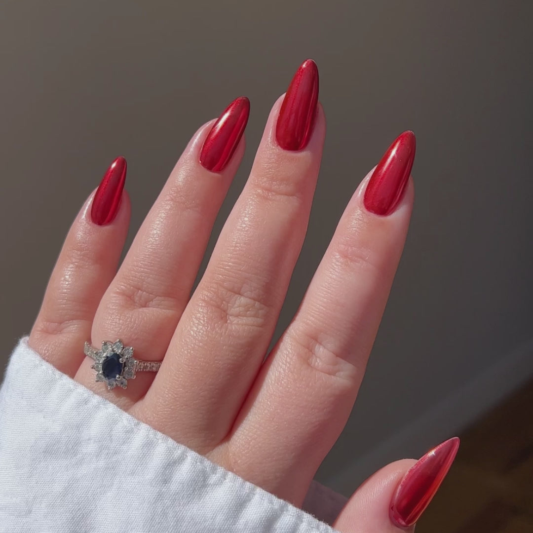 Red - Metallisch Nagelpuder