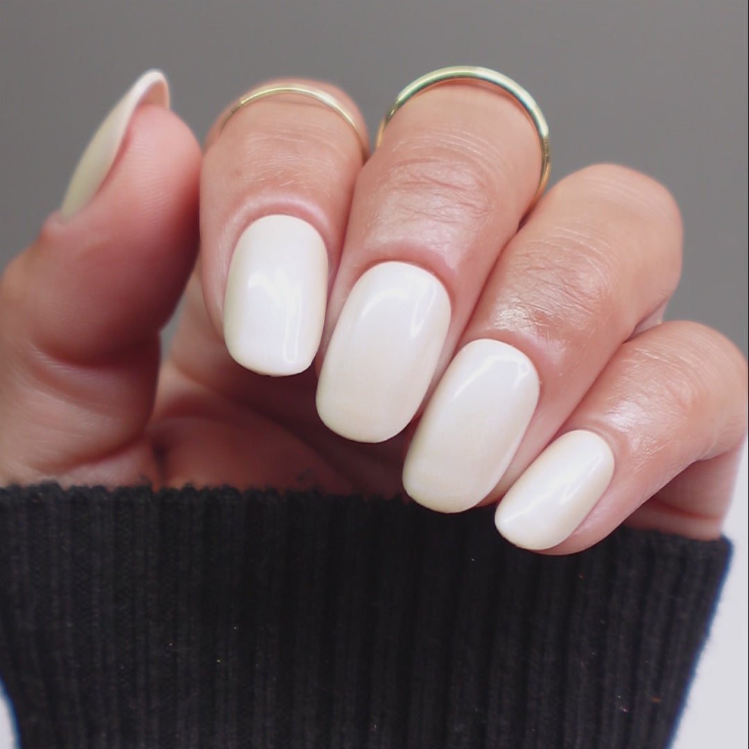 Nachhaltige Nägel – Ivory (Glasiert) – Oval