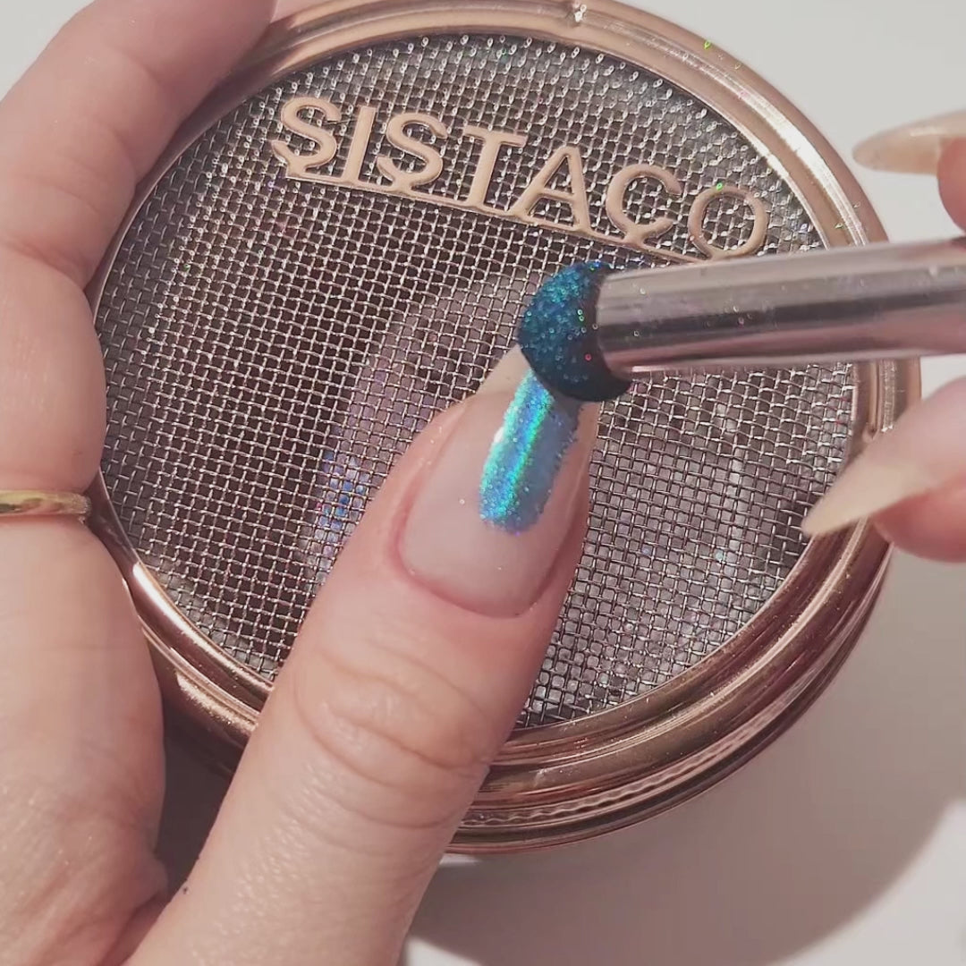 Glacier Blue – Holografisches Nagelpuder